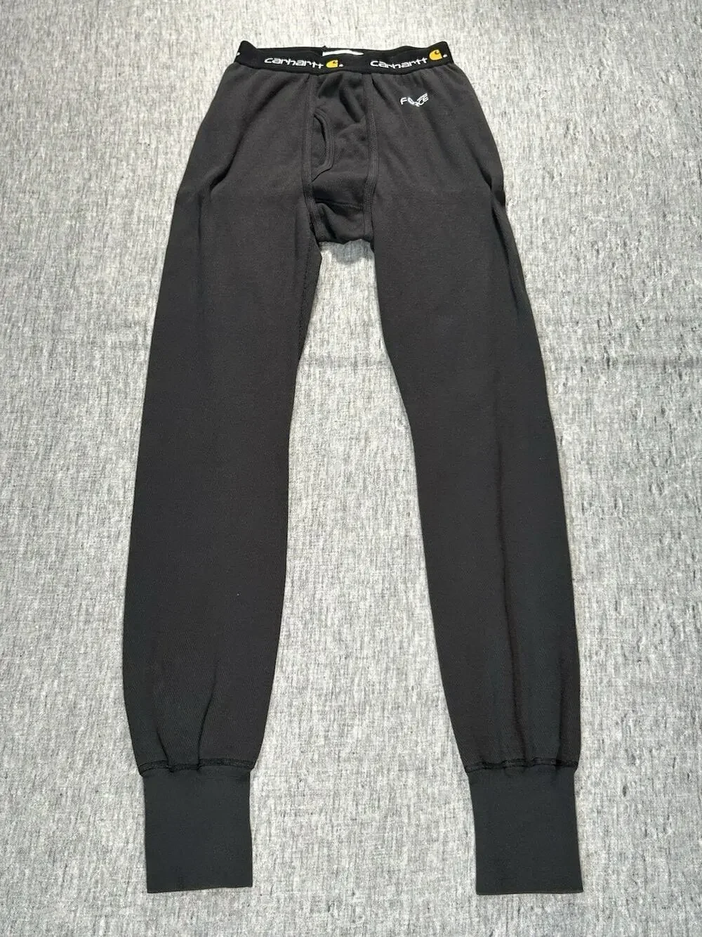 Carhartt Force Heavyweight Cotton Thermal Base Layer Bottom Mens Small Black